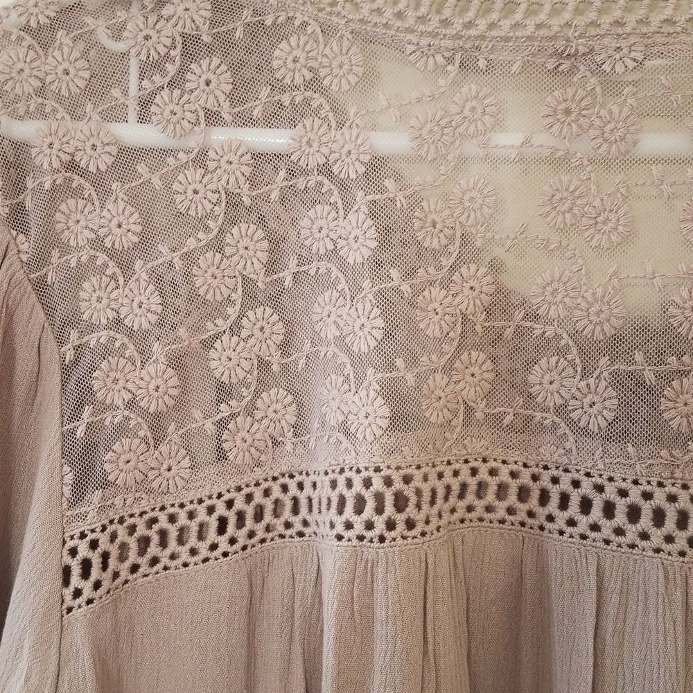 JohnPaulRichard boho hippie crochet blouse top - Picture 6 of 10